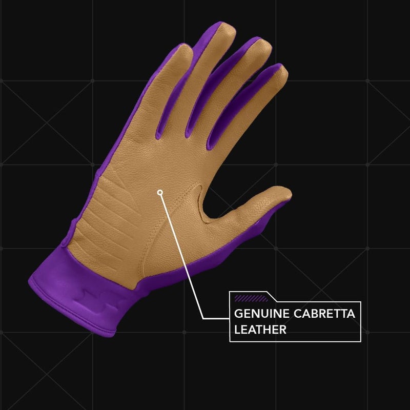 SSK X1 Color Rush Adult Baseball Batting Gloves - Durable Cabretta Leather Palm - 11 Colorways - Image 5